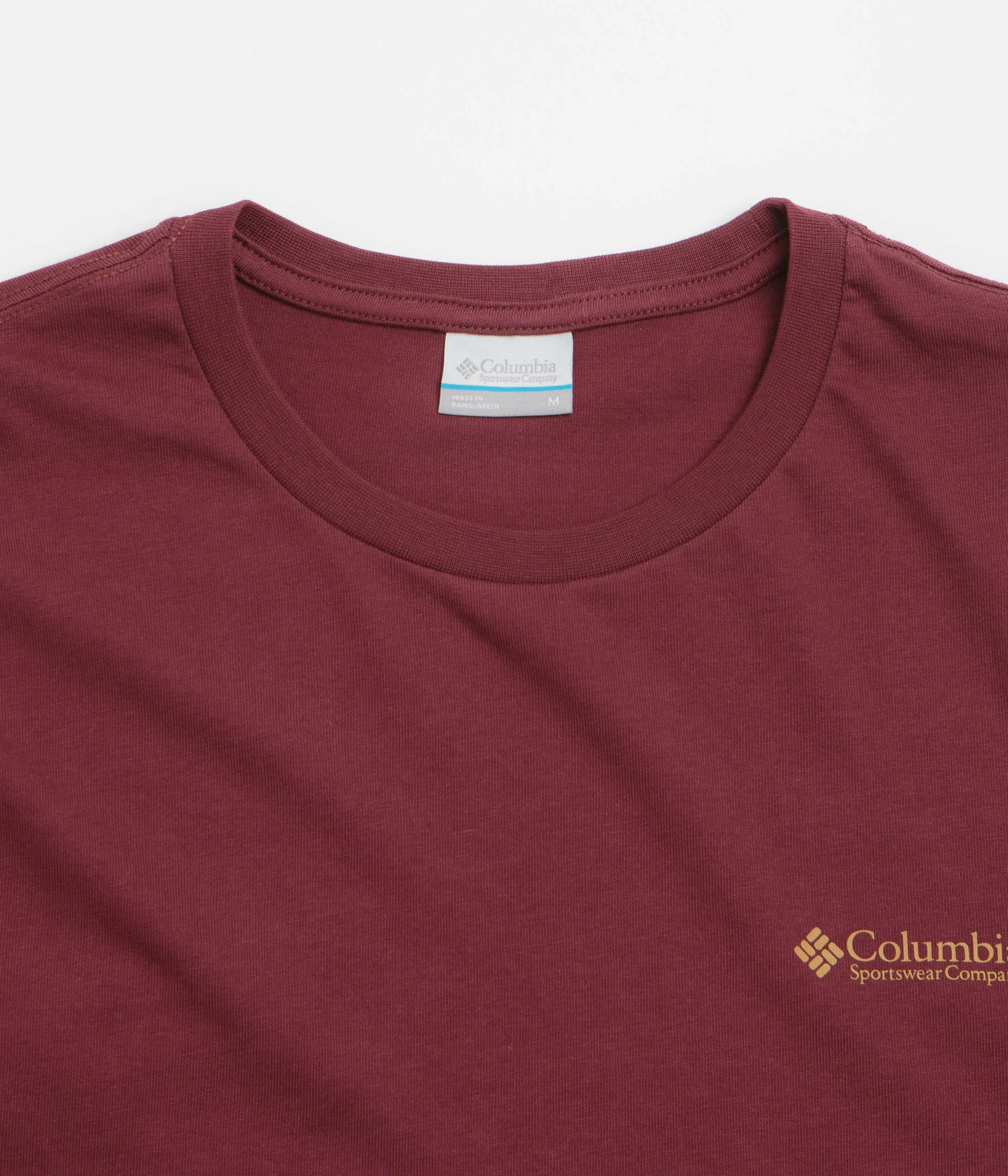 Columbia Explorers Canyon Long Sleeve T-Shirt - Rich Wine / Branded Blanket simple details female clothing