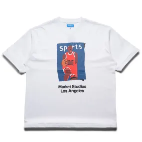 sequined hem Market Illustrated Basketball Tee - White
