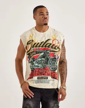 TagFreeDesign StretchWaistband Civilized Outlaw Motorcycle Muscle Tee