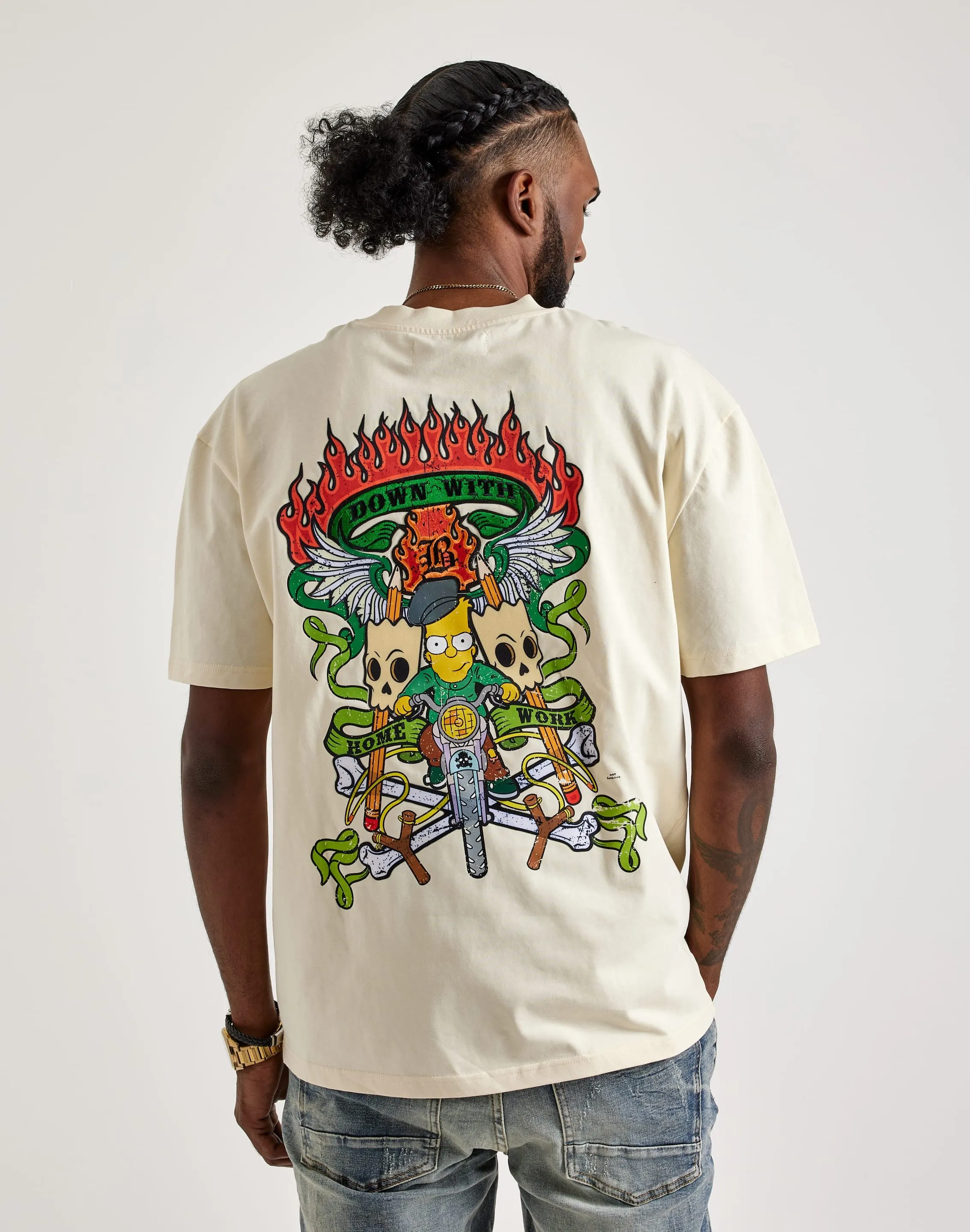 Central Mills The Simpsons Down With Homework Tee Seamless transition