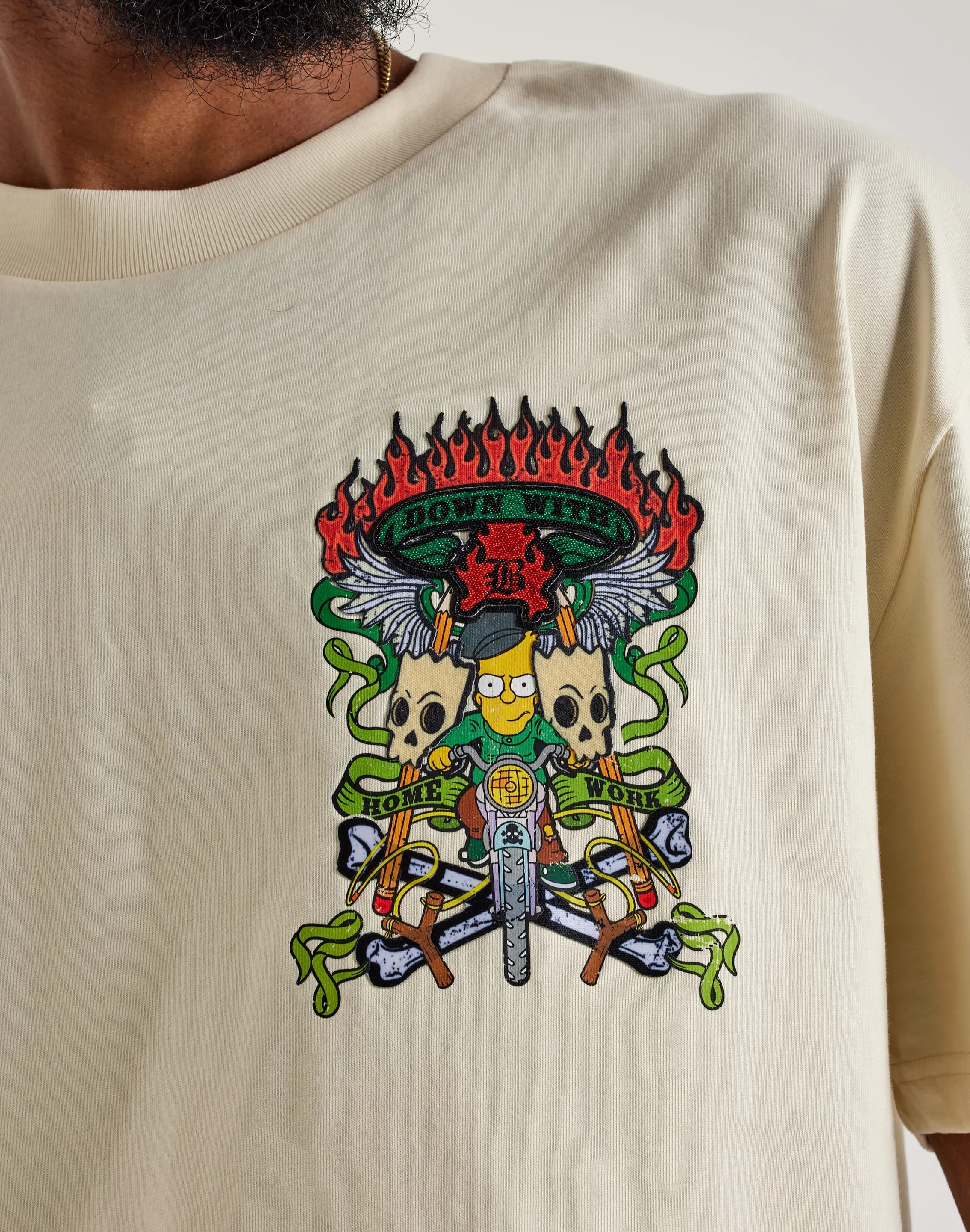 Layered Paneling Central Mills The Simpsons Down With Homework Tee
