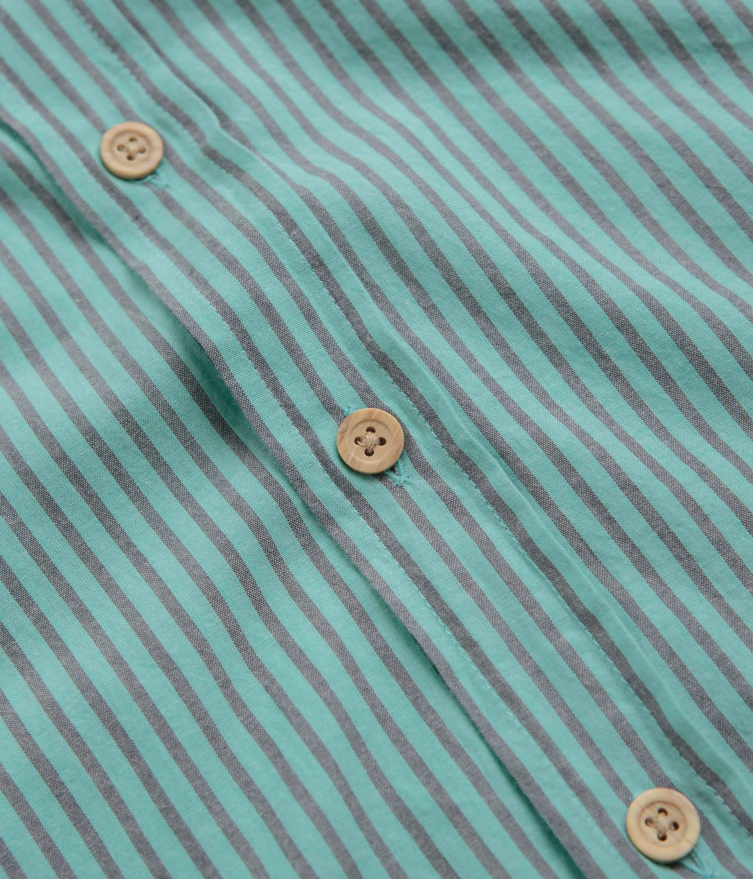 Urban Wear Mollusk Summer Shirt - Blue Teal Stripe