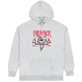 Flexible Hood Structure Thrasher - Toy Machine Monster-Gram Hoodie Ash Grey