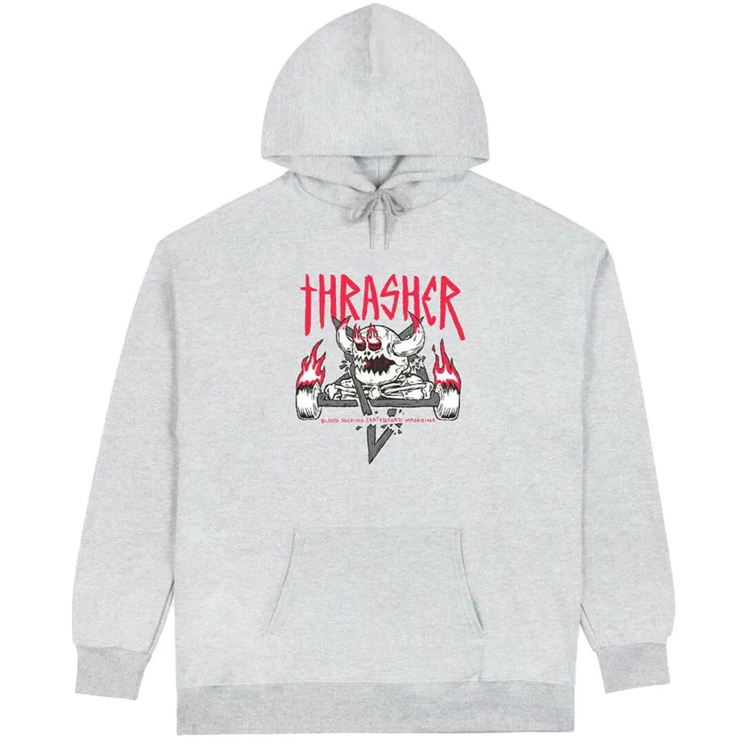 Christmas wear Sport Night Thrasher - Toy Machine Monster-Gram Hoodie Ash Grey