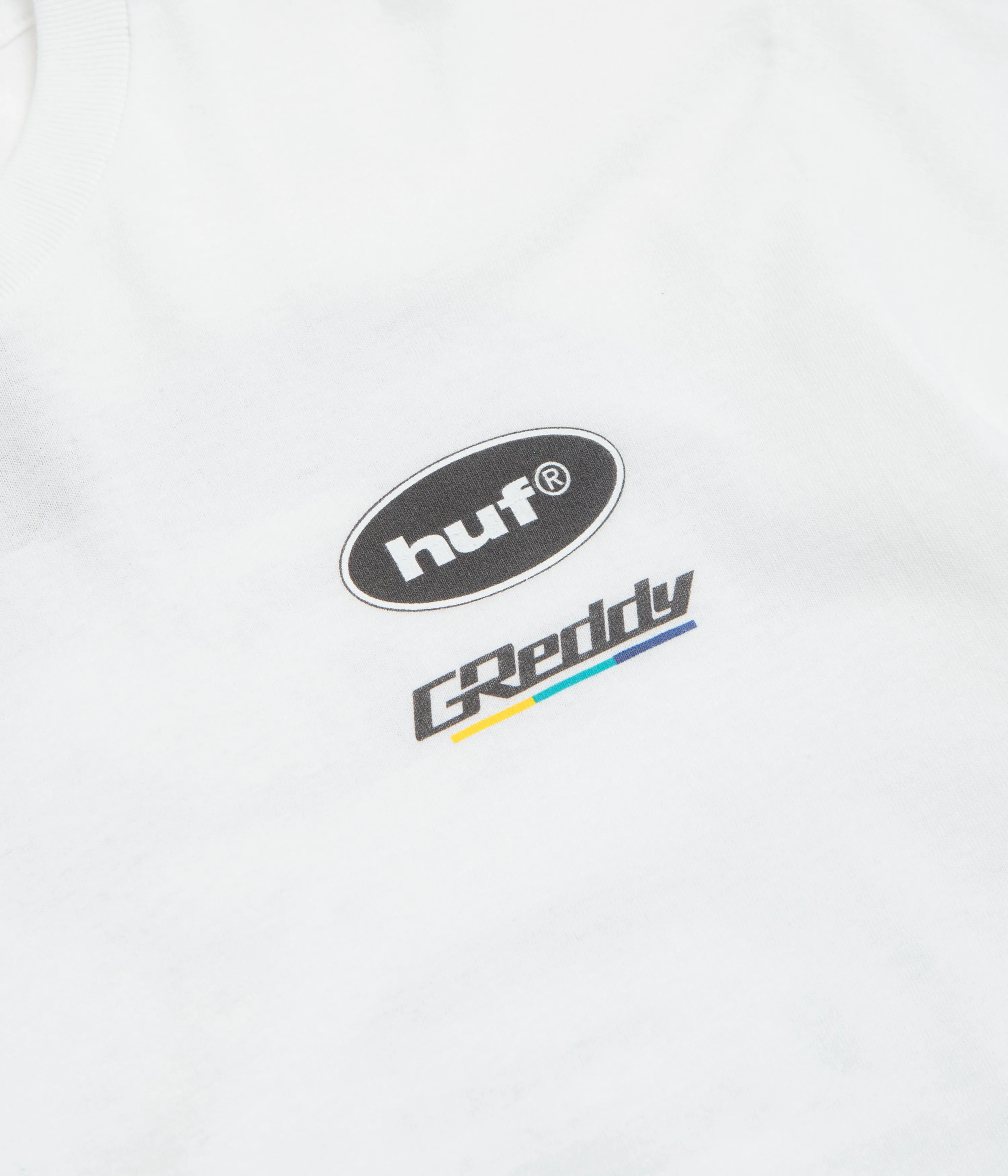 Mid-waisted HUF Greddy Showcase T-Shirt - White