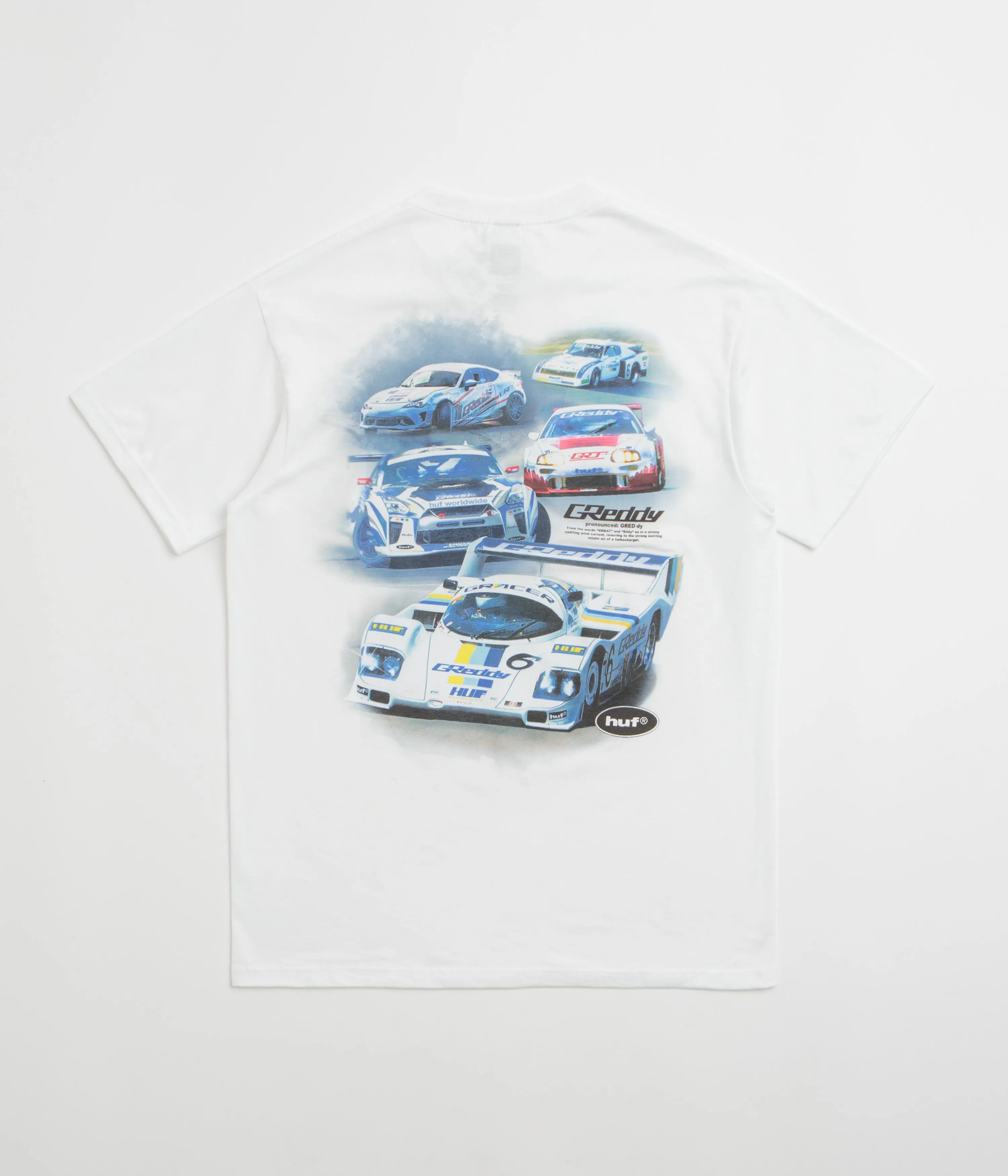 Sunny Day Zip-up HUF Greddy Showcase T-Shirt - White