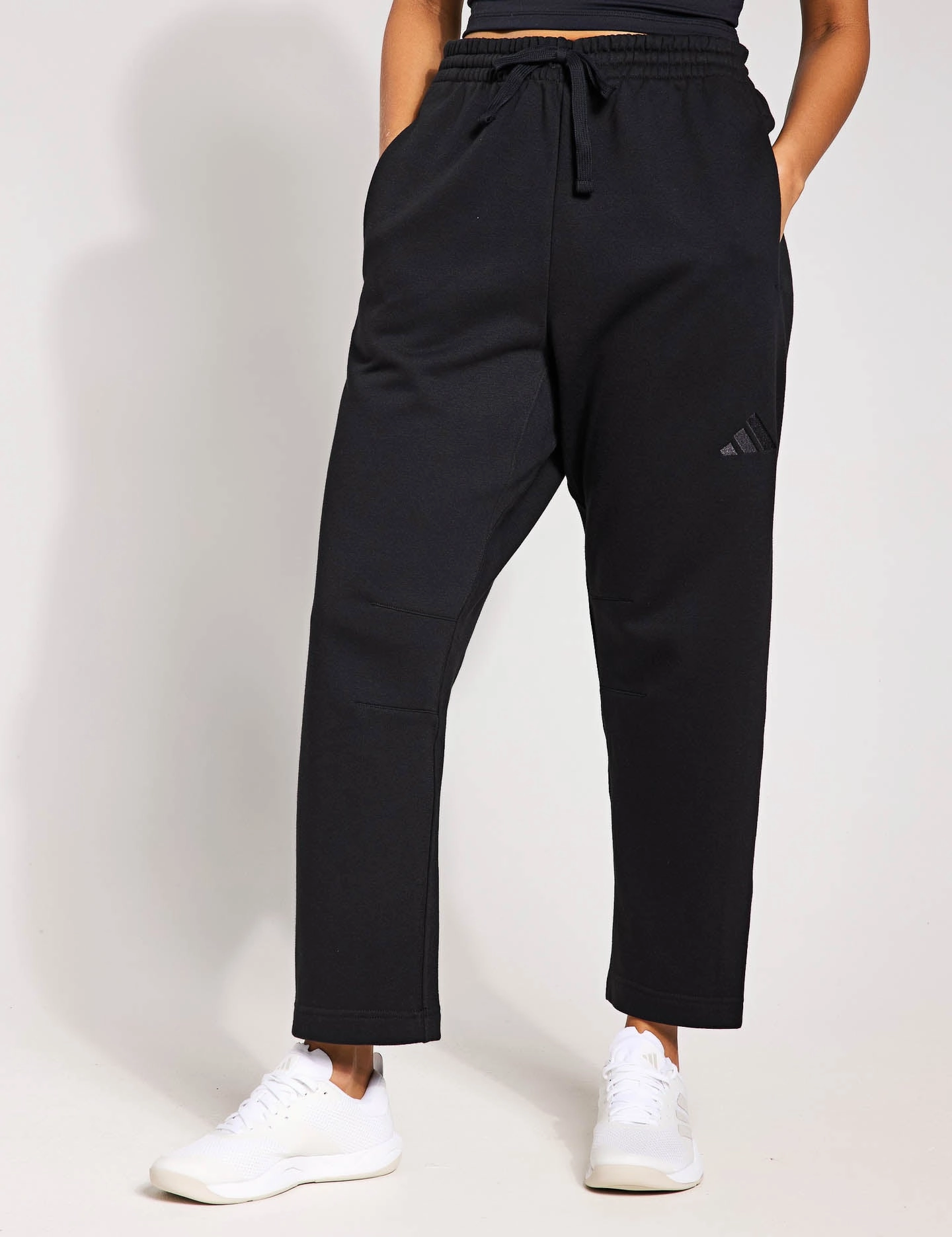 ALL SZN Fleece Barrel Leg Joggers - Black Contoured Waistband