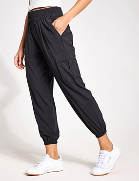 Durable Blend Non Restrictive Mobility Villa Cargo Jogger - Black