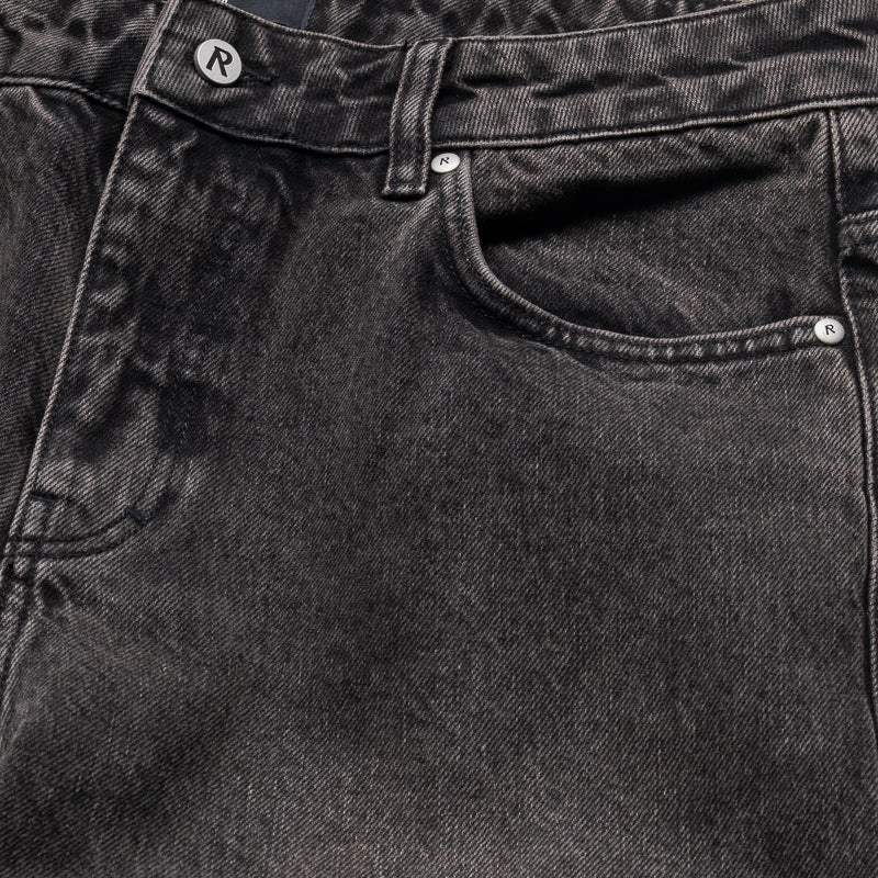 Represent R2S Split Straight Leg Denim Pants - Soot FrictionResistant LightweightWeave