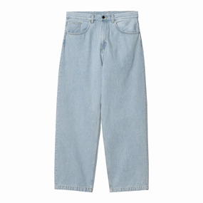 Textured Smart Casual Road Trip Lightweight Denim Carhartt WIP Brandon Pant - Blue heavy stone bleached