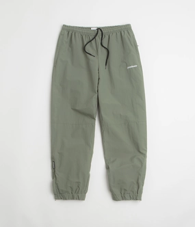 Pasteelo Sports Pants - Olive Ventilated Panels