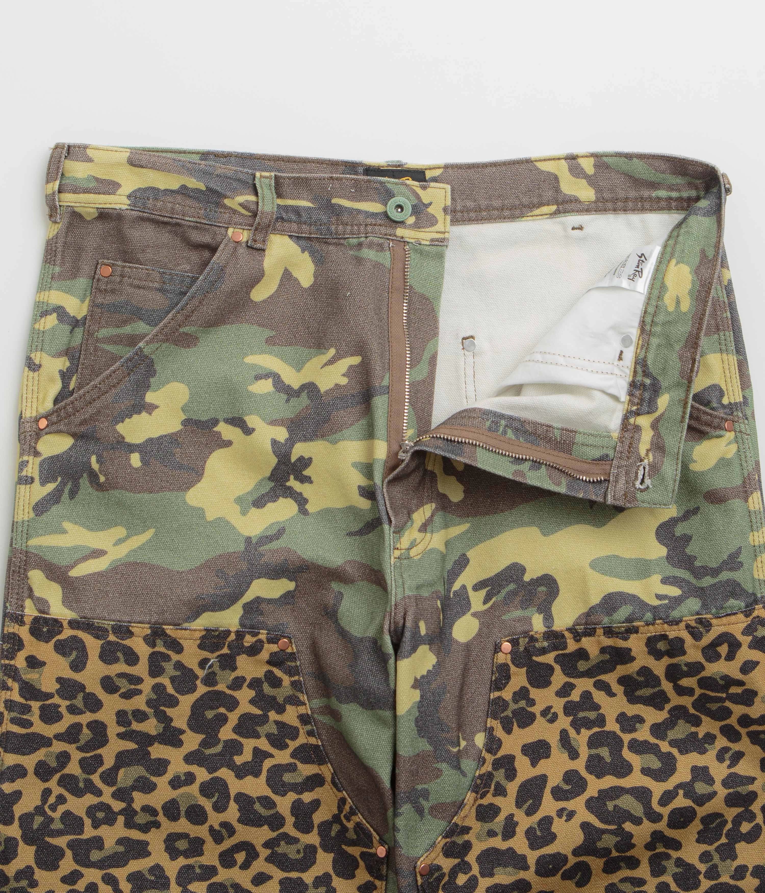 Stan Ray Double Knee Pants - Woodland DPM Duck / Leopard Duck Mix Side slits