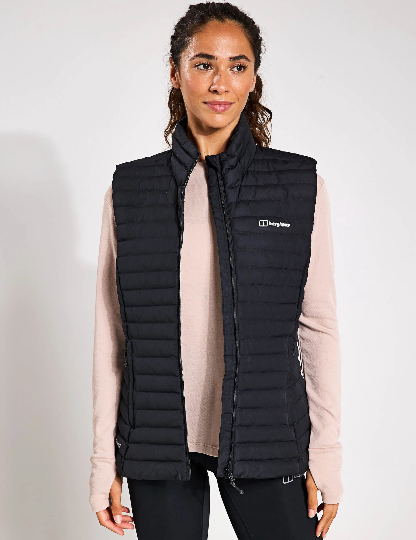Faux Fur Collar Nula Vest - Jet Black