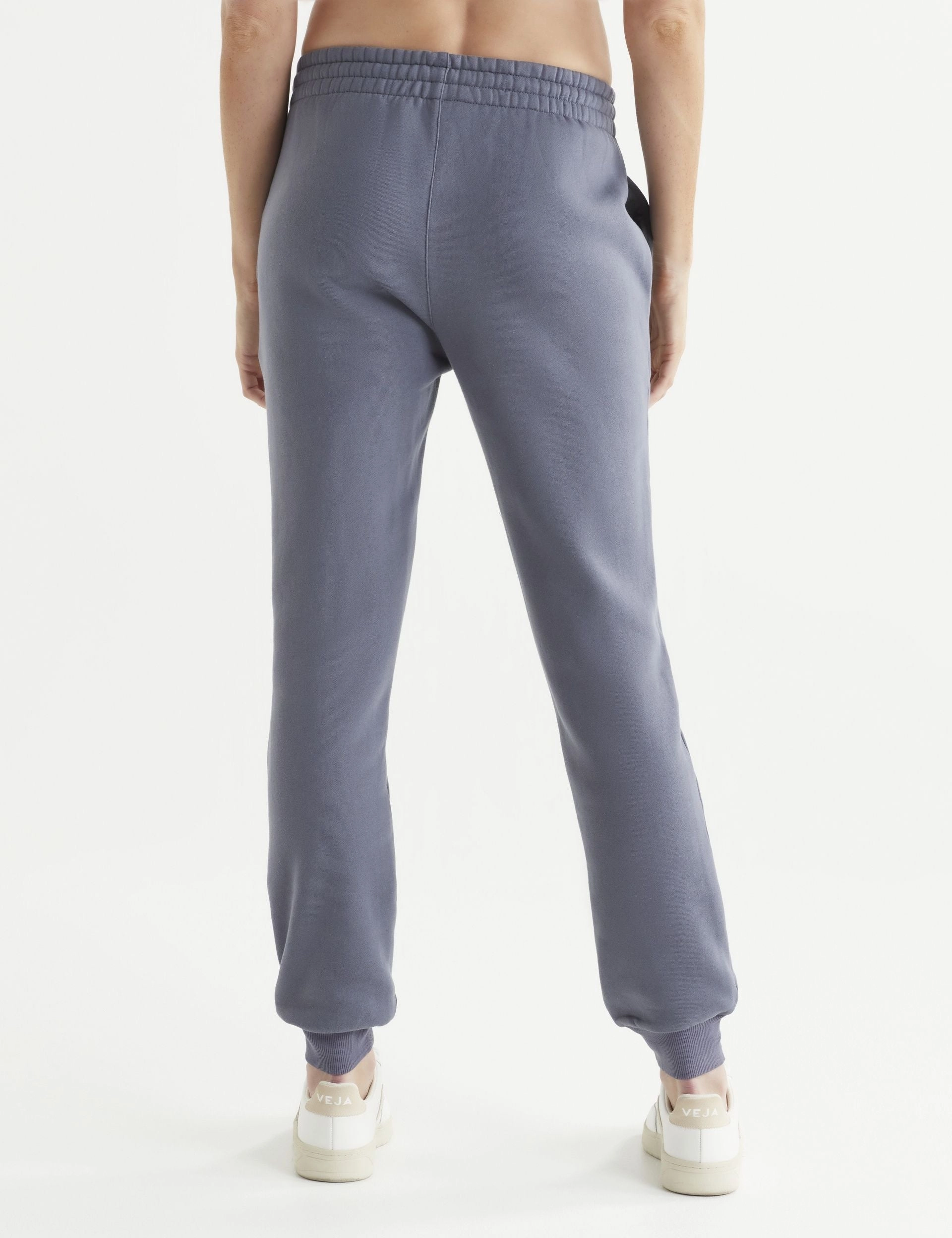 Zero Edge Pocket Design Millie Slim Fleece Track Pant - Charcoal