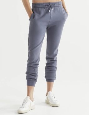 Millie Slim Fleece Track Pant - Charcoal Anti Sag Fabric Blend Anti ChafeSeamless