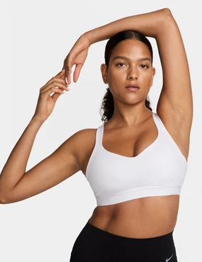 Indy High Support Sports Bra - White/Stone Mauve Open-back seams Double stitching seams