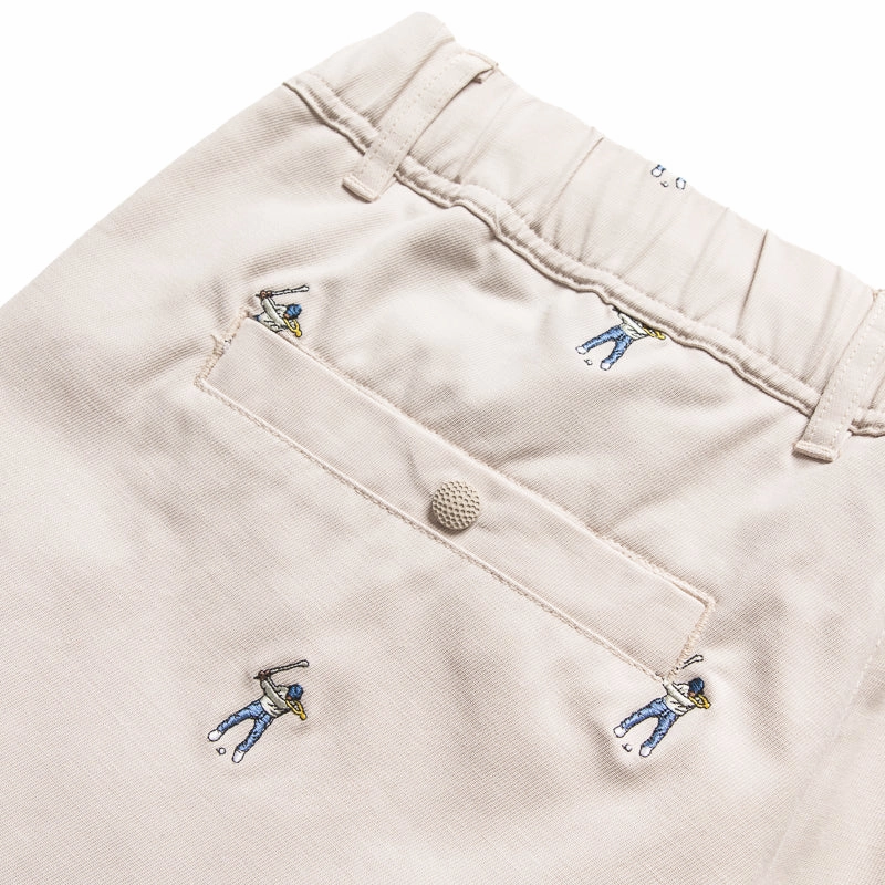 Clean Lines HypoallergenicLining Eastside Golf Embroidered Woven Short - Pumice