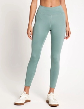 Move High Waisted 7/8 Tights - Green Moon For Teens Breathable Fabric Cold Weather