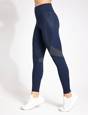 Dynamic Full Length Legging - Sky Captain Moisture Wicking Fabric