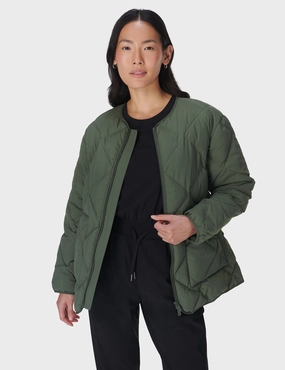 Flexible Side Gussets VentilatedPanels On The Move Quilted Jacket - Ivy Green