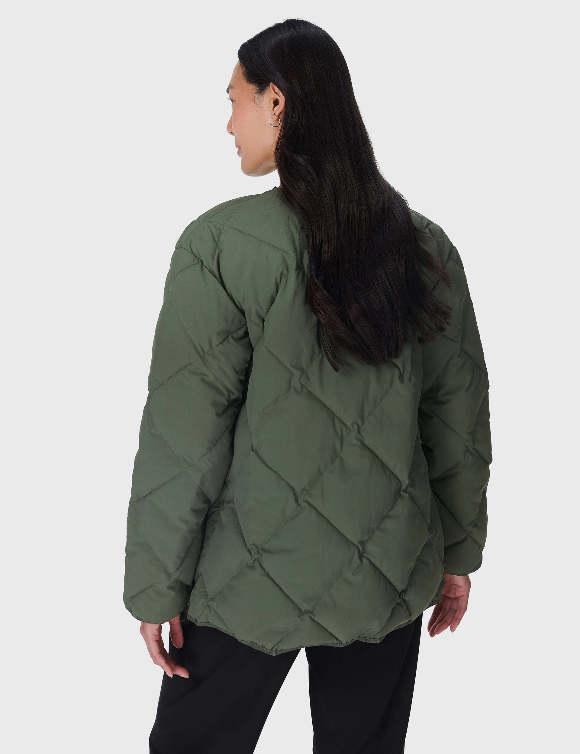 Mild Day Outfit On The Move Quilted Jacket - Ivy Green