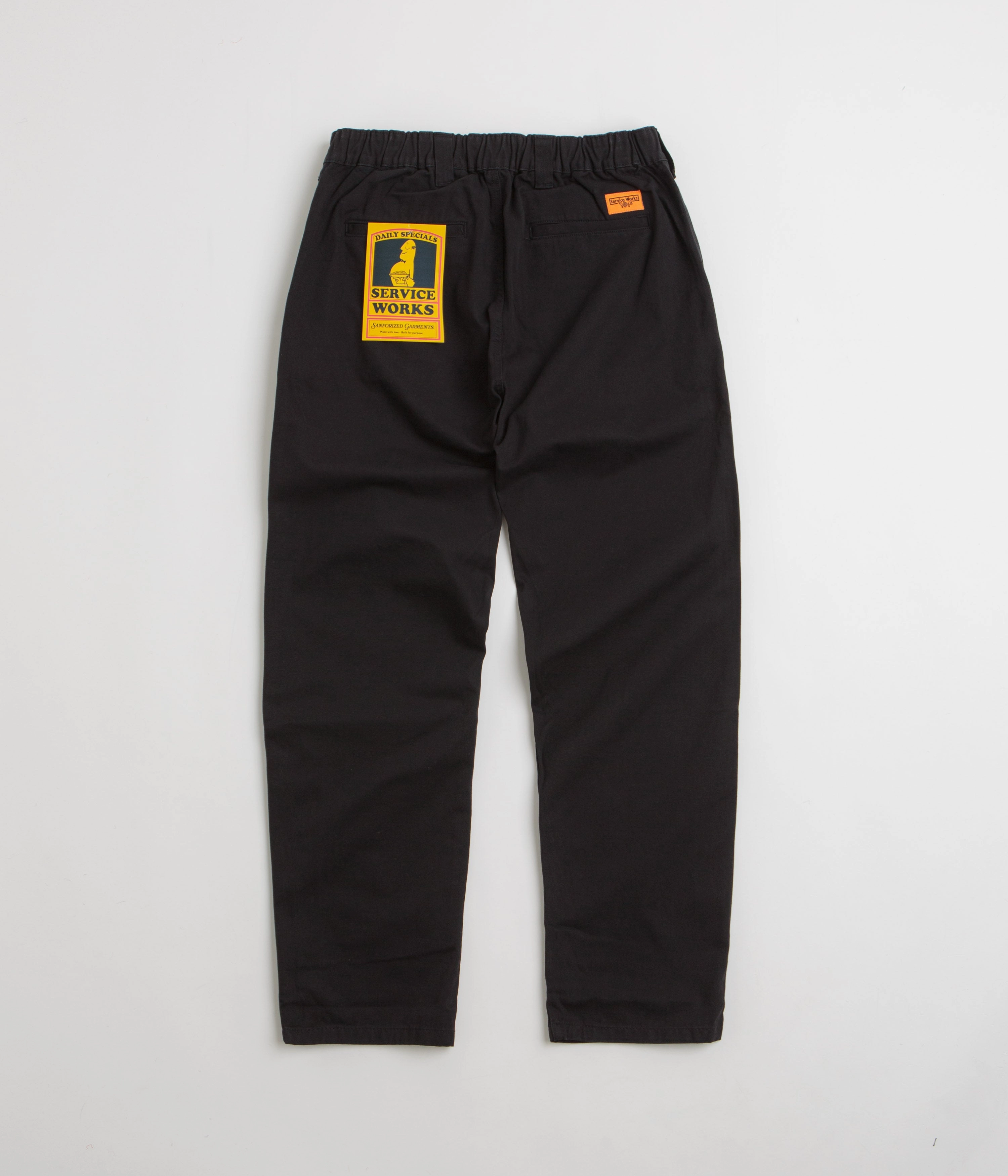 Breathable mesh lining Low Maintenance Service Works Drill Waiter Pants - Black
