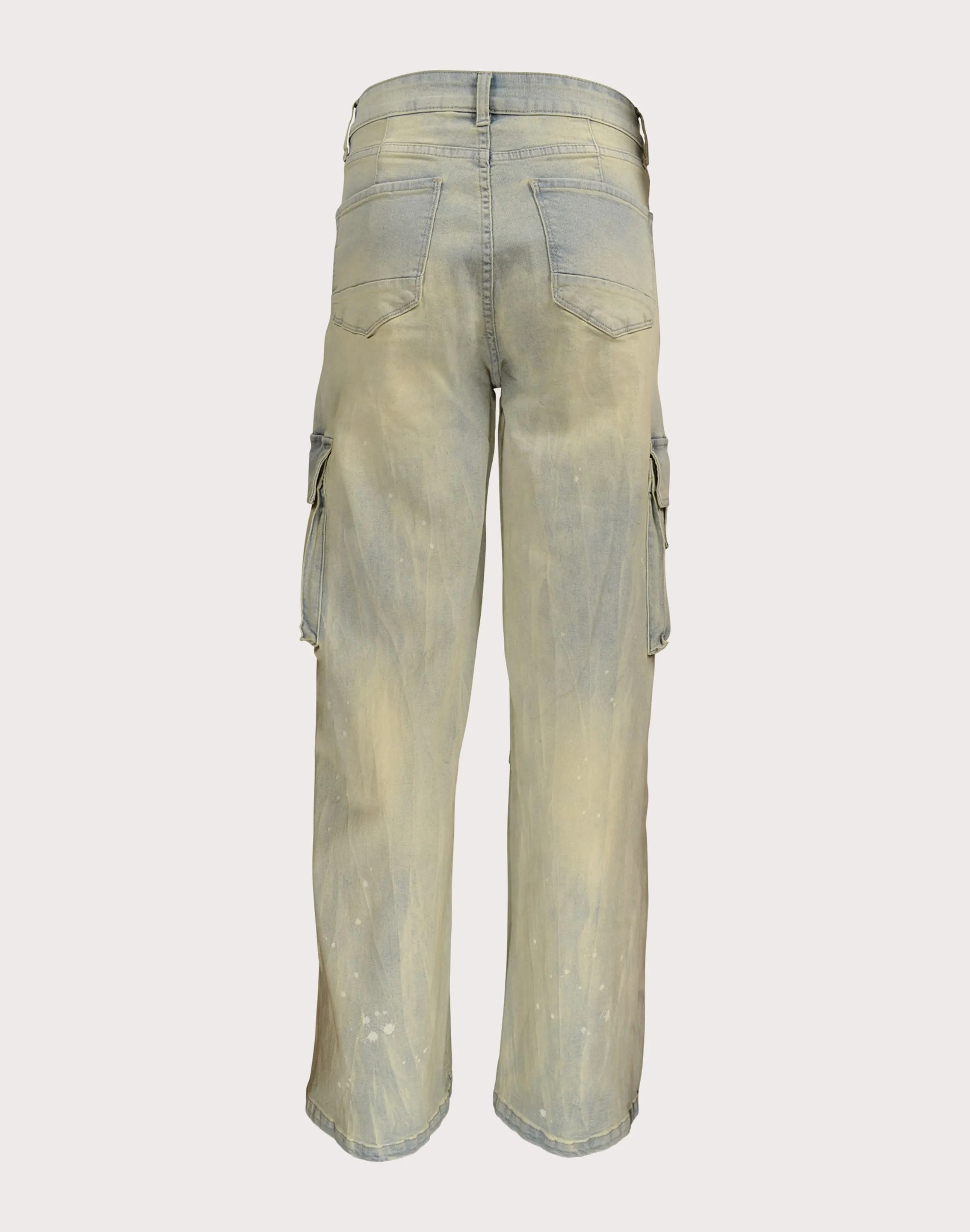 Grindhouse Wide Leg Cargo Denim Pants Poise Fit World Glow