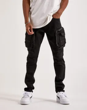Smoke Rise Twill Moto Cargo Pants MultiPanelDesign