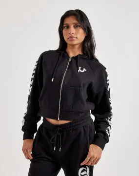 MultiPocket Design True Religion Crystal Full-Zip Fleece Hoodie