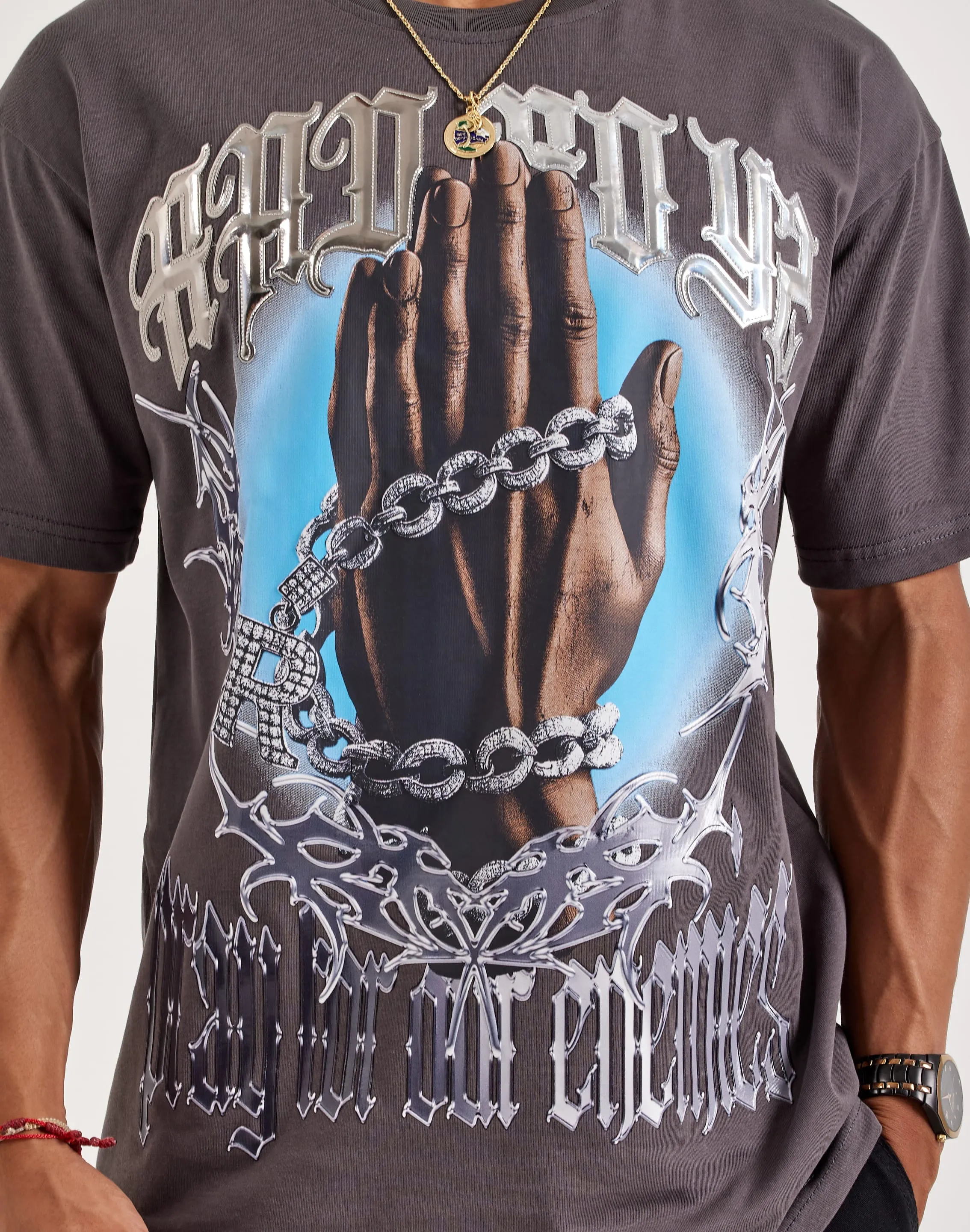 Adjustable Drawcord Rad Boyz Pray For Our Enemies Tee