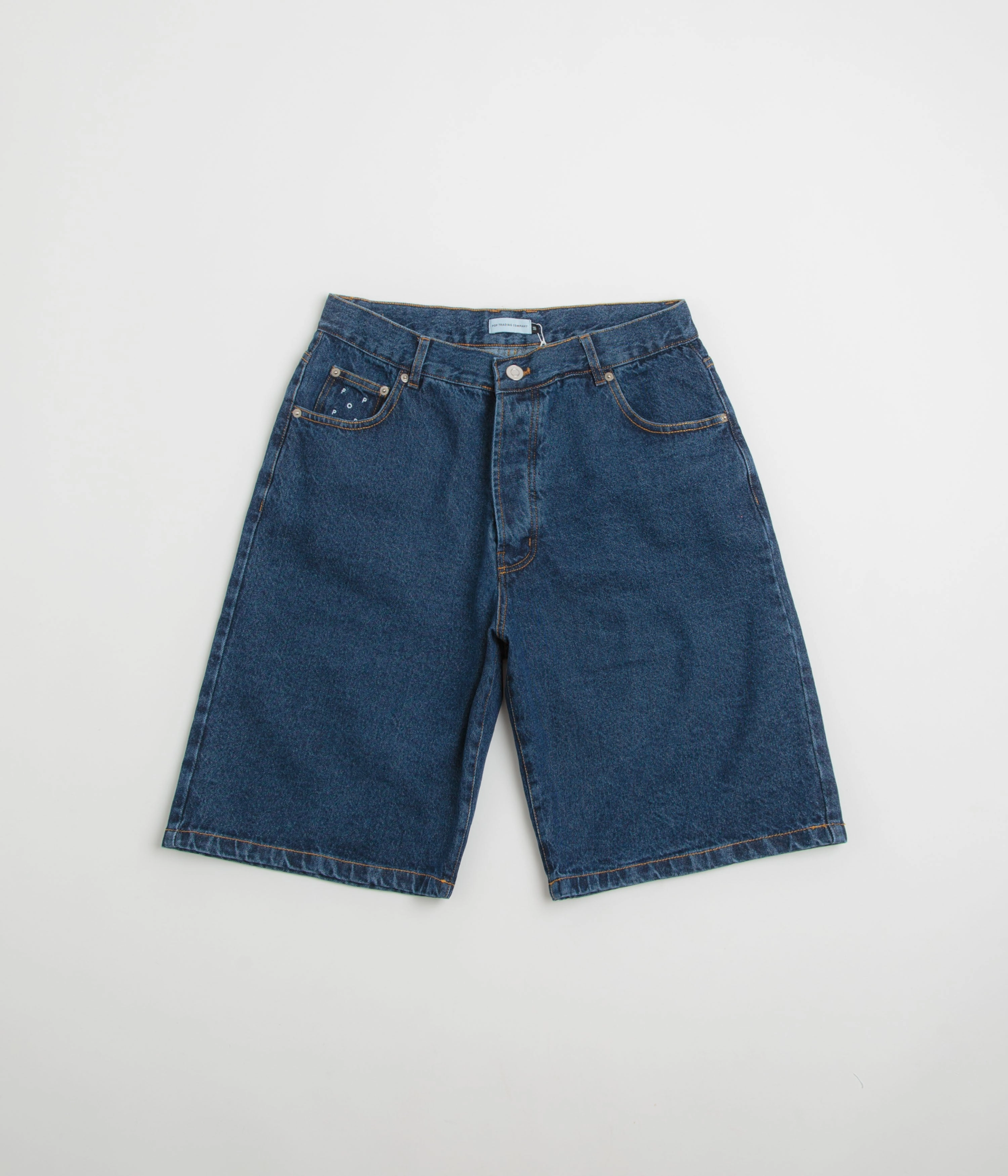 Tear Resistant Weave Pop Trading Company DRS Denim Shorts - Rinsed Denim
