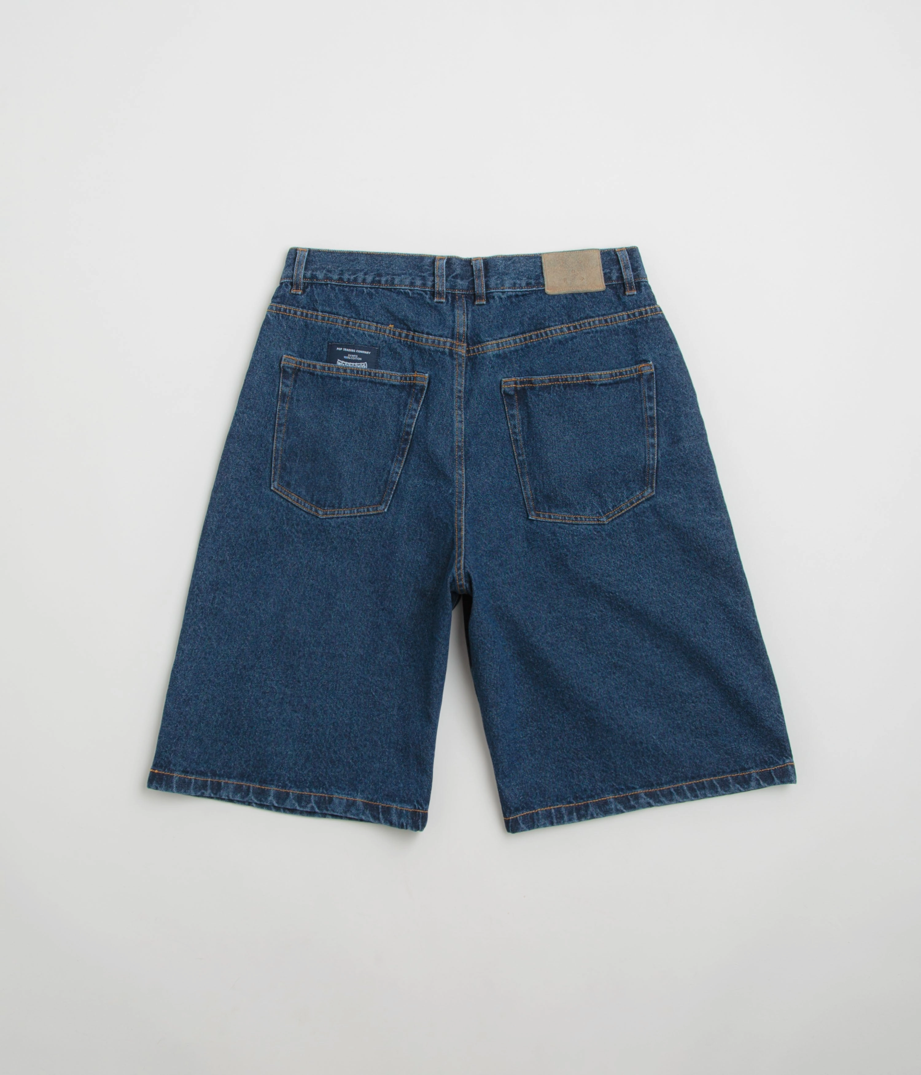 Pop Trading Company DRS Denim Shorts - Rinsed Denim soft fit Water Repellent Finish