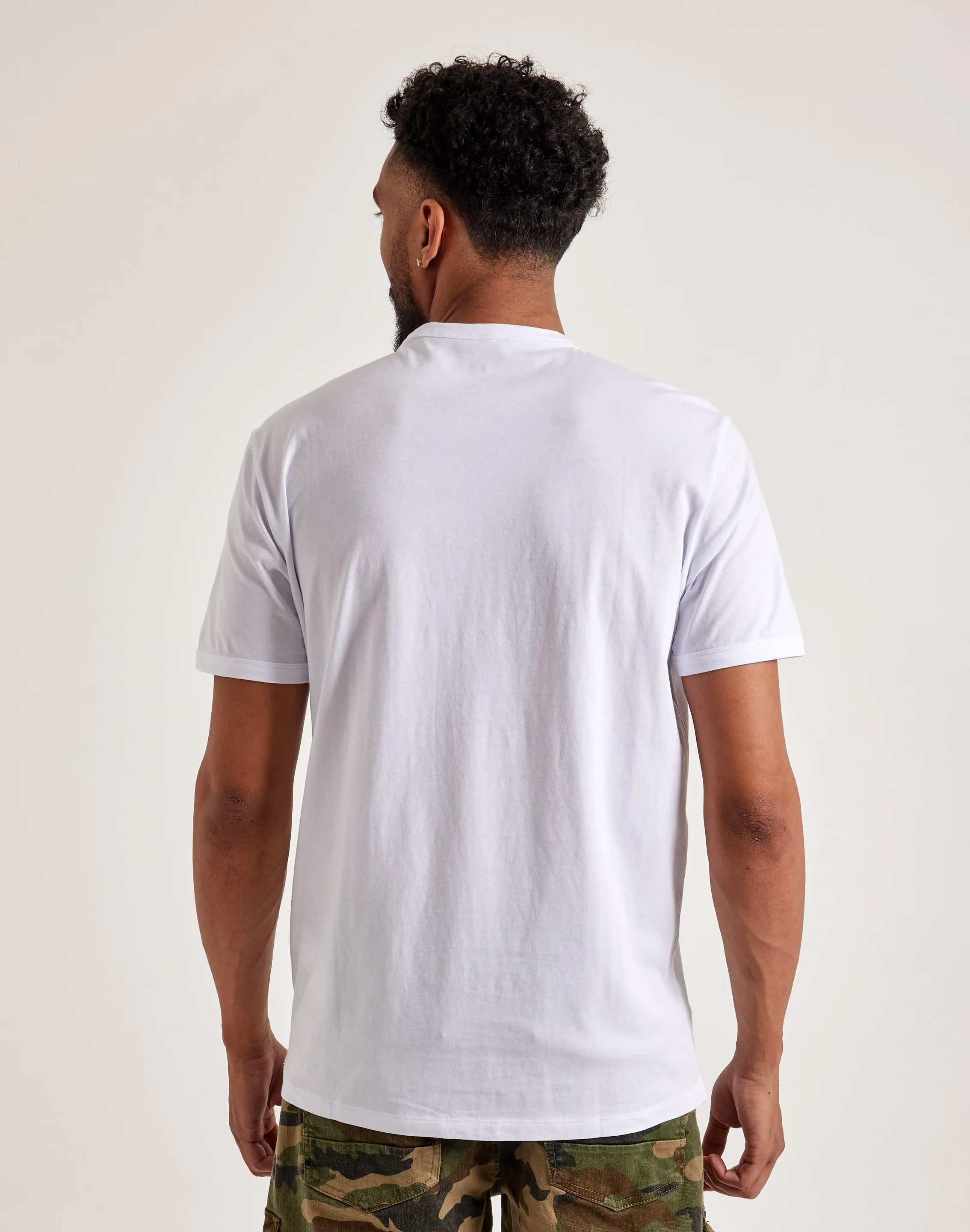 Armani Exchange Logo Tee Stone Glow Regular Fit