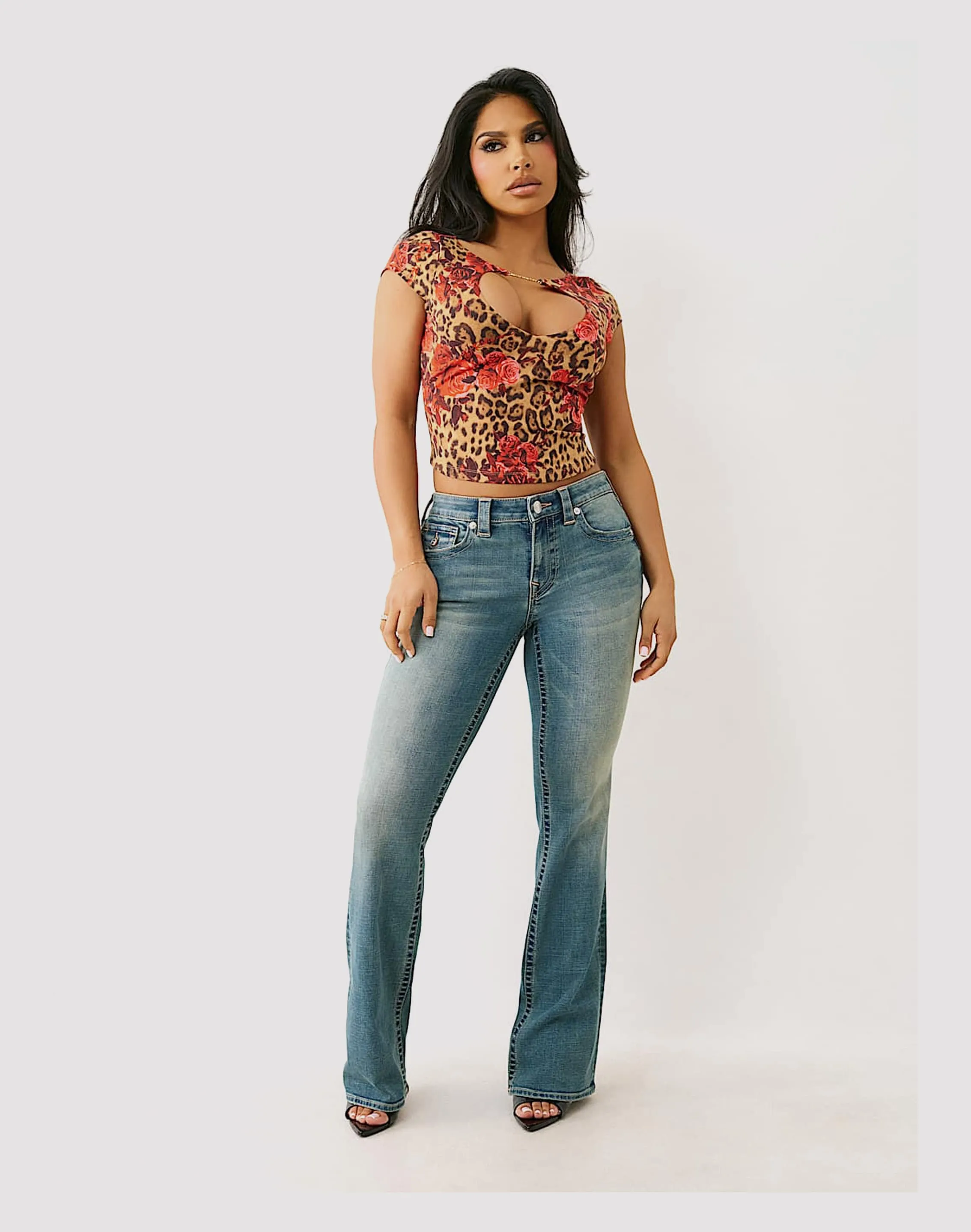 Music Mood True Religion Leopard Rose Tee