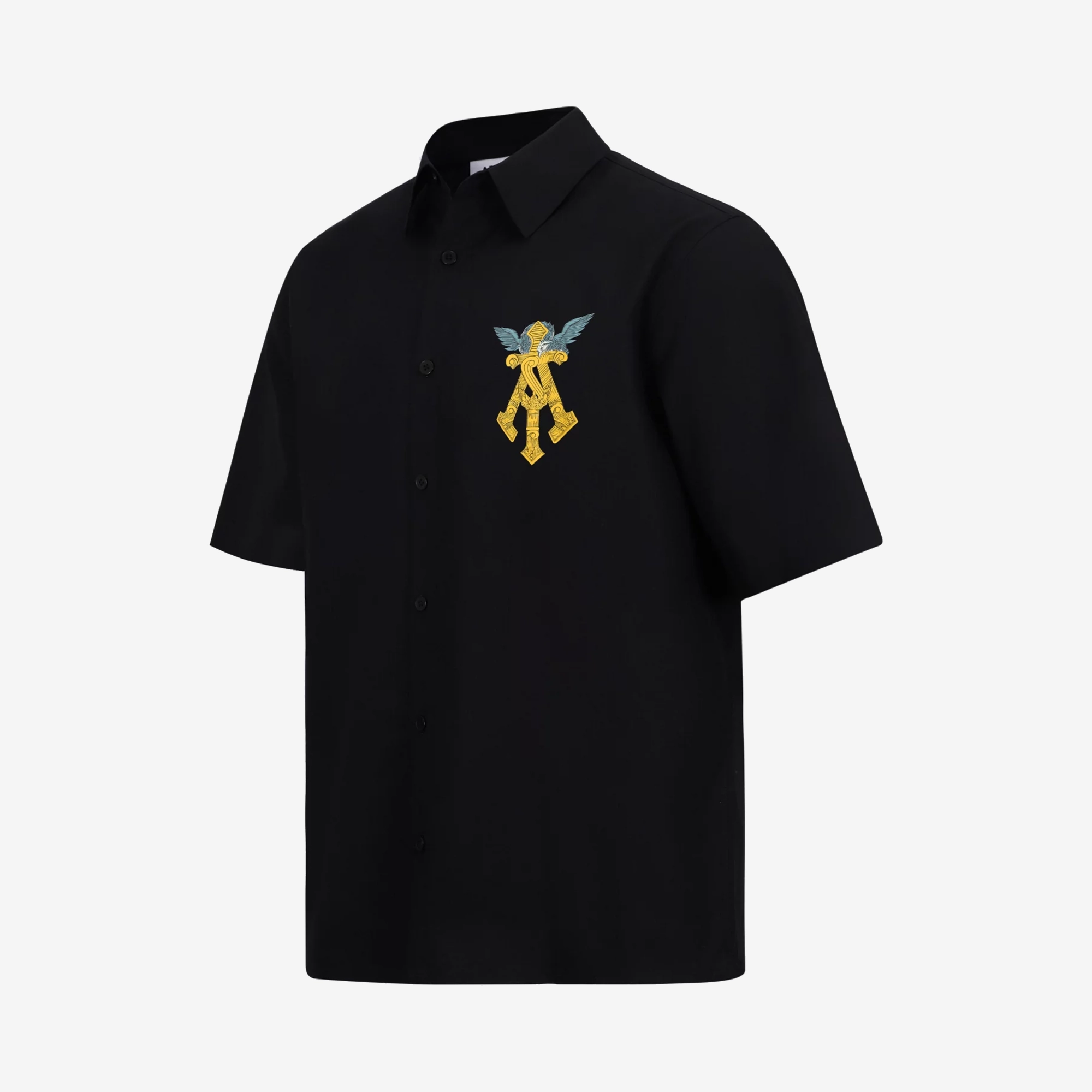 Elite Core SeamlessFit ALMOST GODS | GILDED ALPHA CROSS RELAXED SHIRT { BLACK