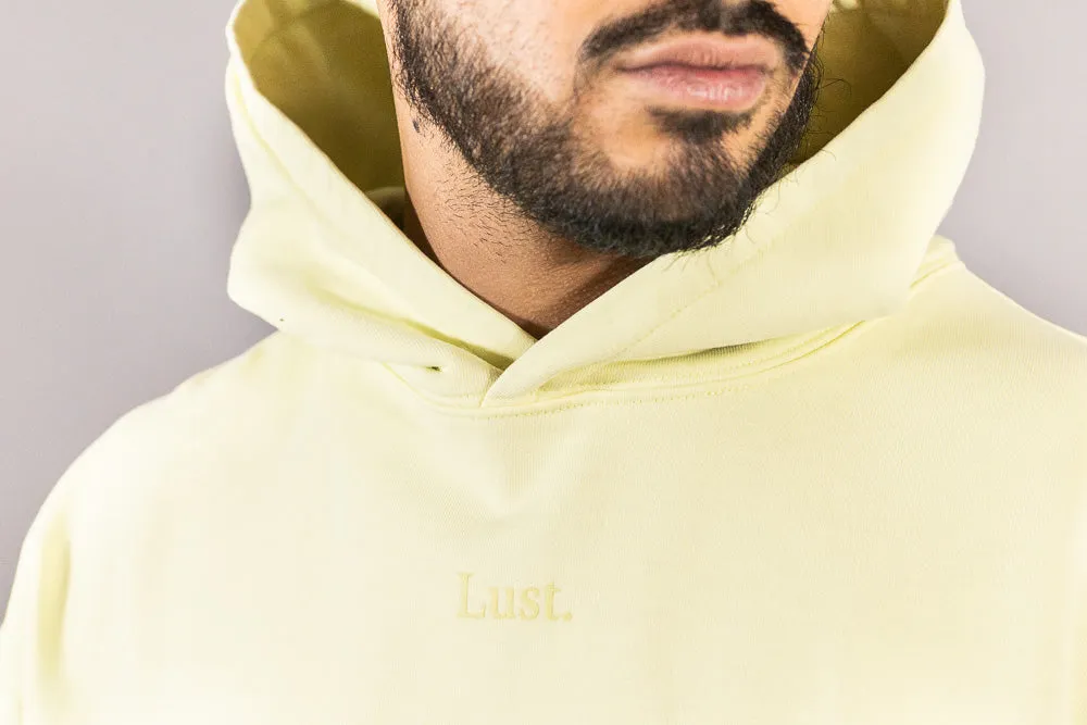 EcoCertified Oversized Collar Lust Daily Essentials Hoodie 'Mint Lemon Yellow'