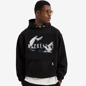 Organza Fit HygroscopicFiber Represent | SWAN HOODIE  { OFF BLACK