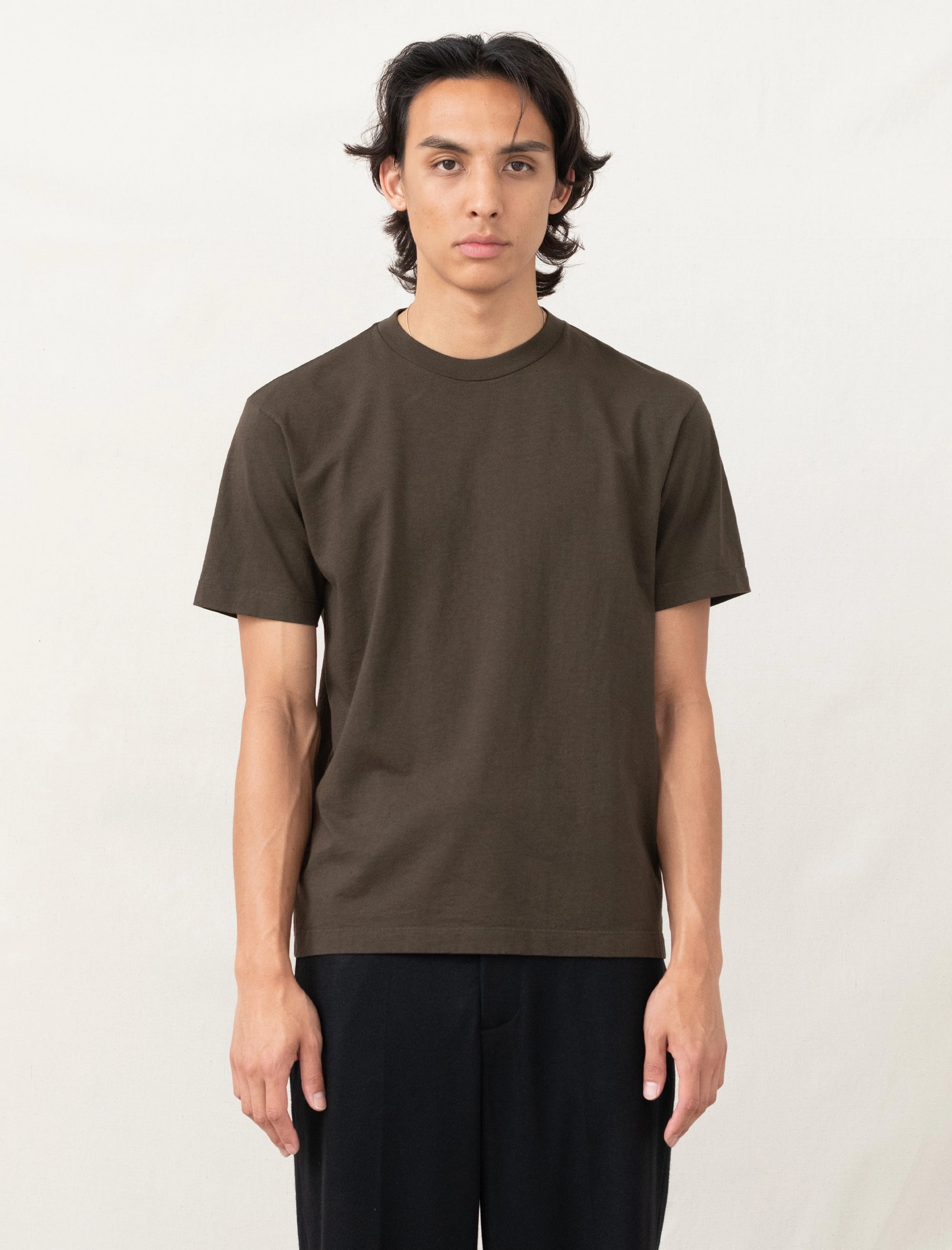Municipal T-Shirt (Black Olive) Stretch Material