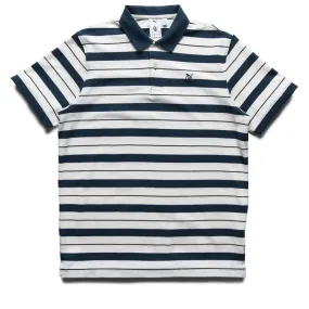 Flexible Shoulder Panels Classic Appeal Quiet Golf x Puma Sunday Stripe Polo - Warm White
