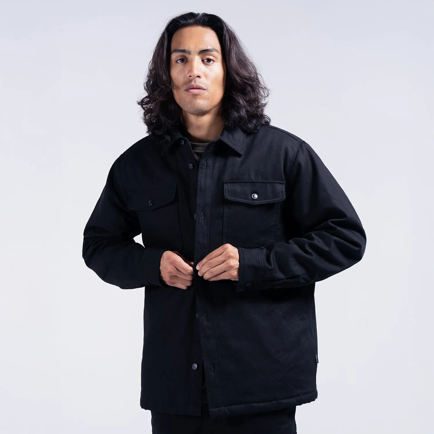 Quilted Lined Twill Shirt Jacket - Mens Soul Ease SlipResistantHem