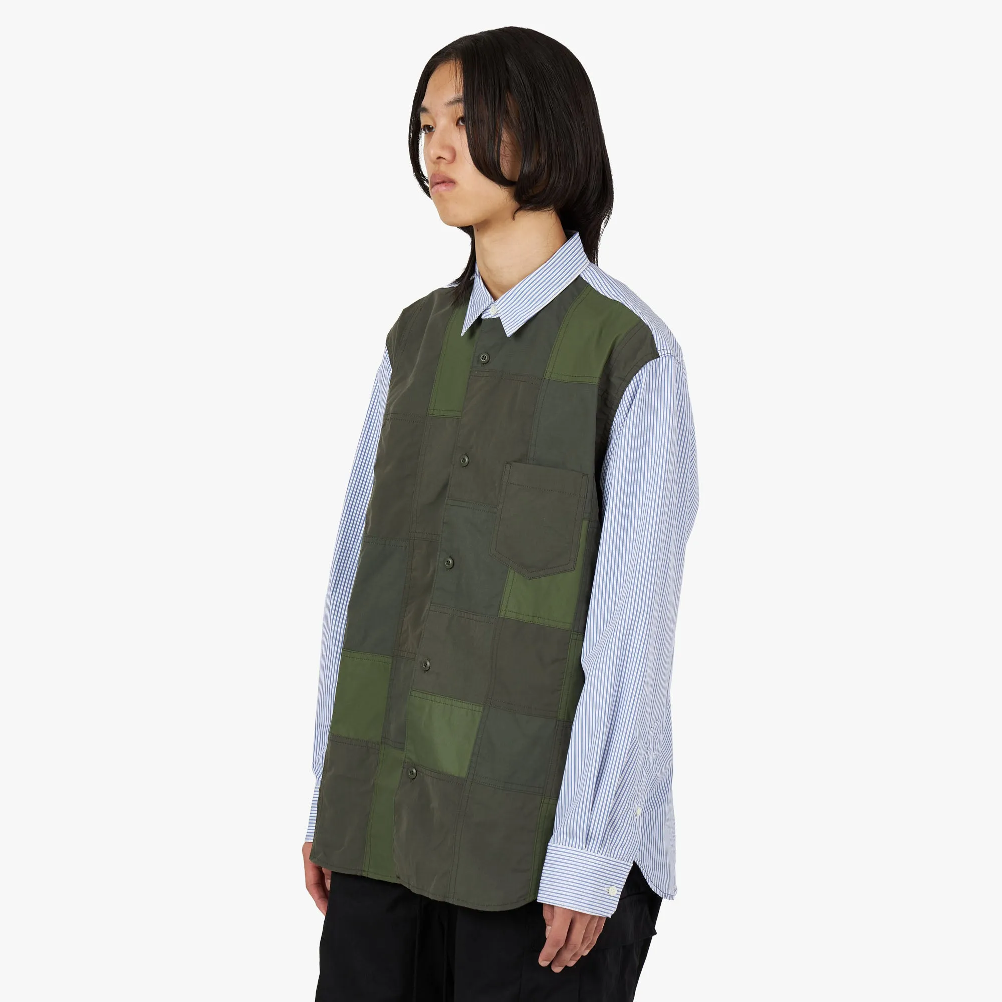 COMME des GAR?ONS HOMME Multi Fabric Shirt / Mix Dressy look