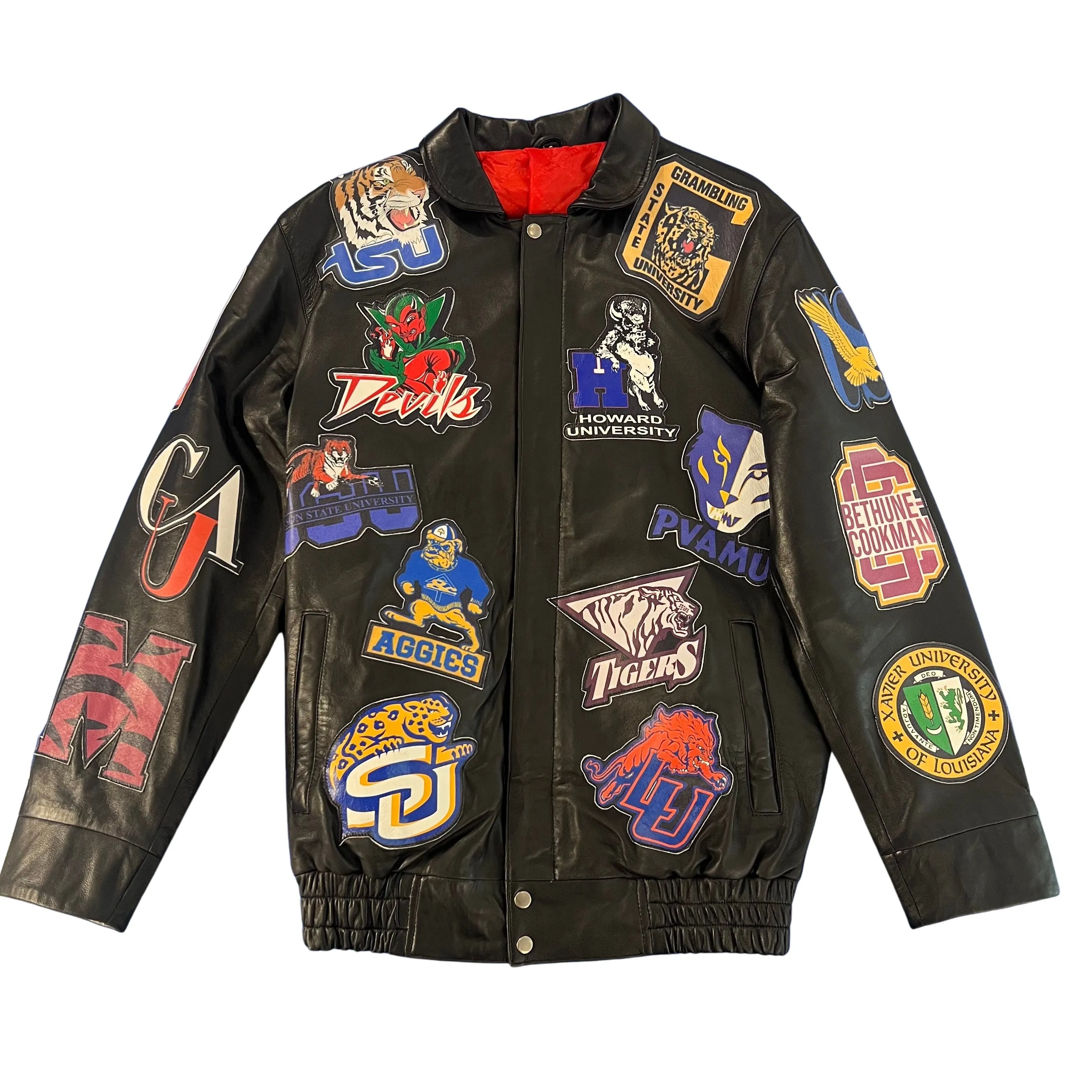 Ultra Soft Brushed Interior "I Love My HBCU" Leather Jacket*