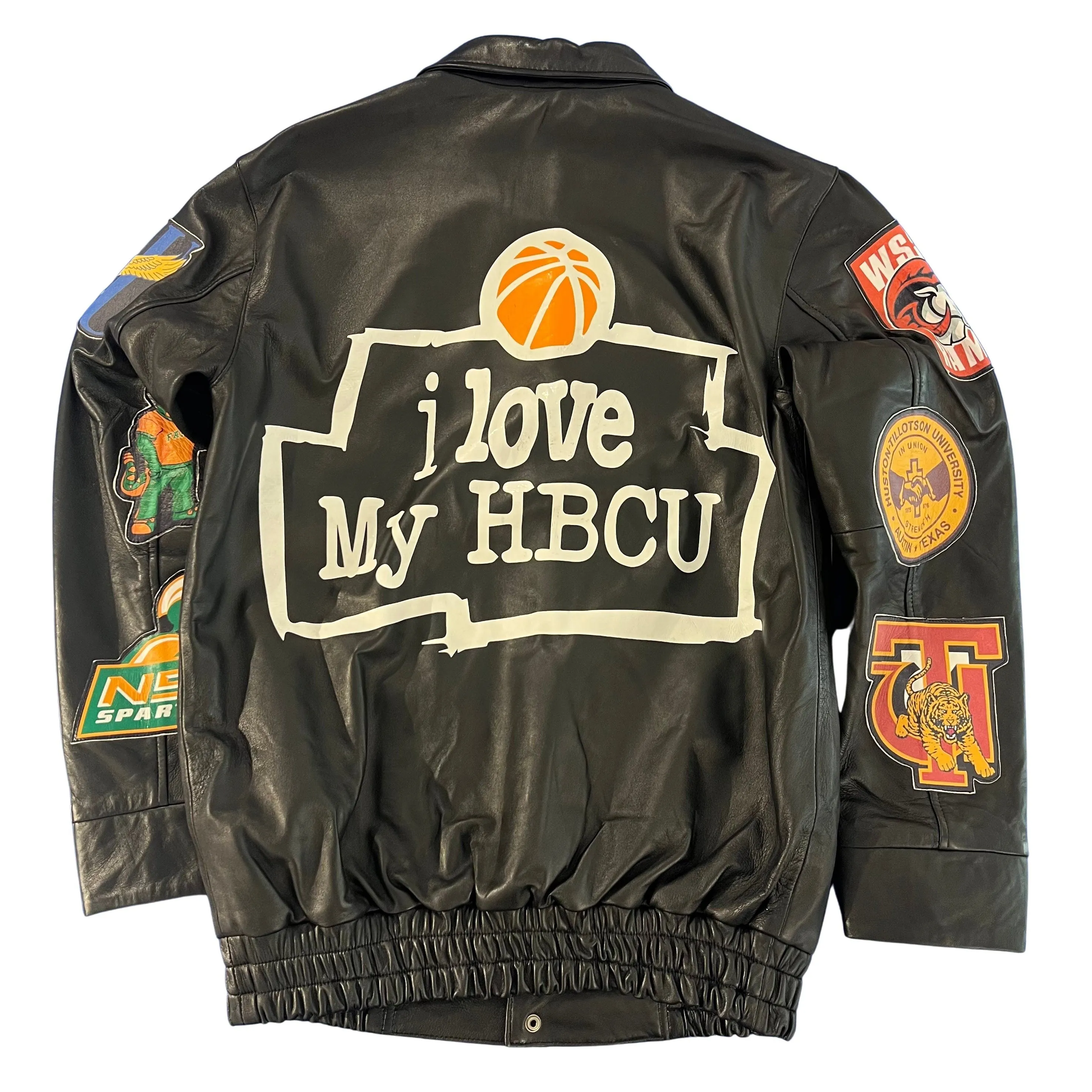 "I Love My HBCU" Leather Jacket* Sport Inspired Style Moisture Wicking Layer
