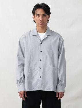 DroppedShoulder R19S5 Shop Shirt (Line Oxford)