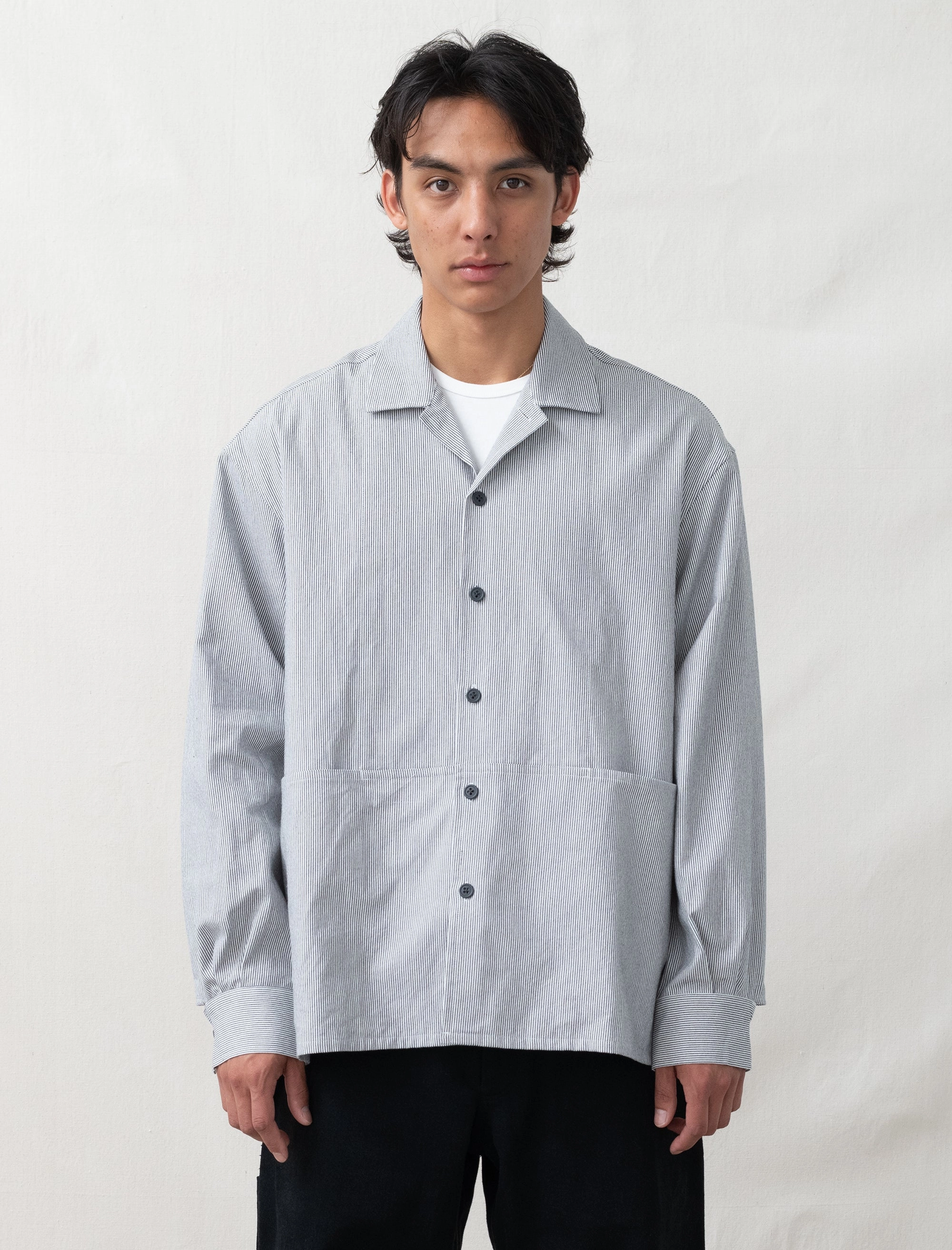 R19S5 Shop Shirt (Line Oxford) Day To Night Wear Green Material