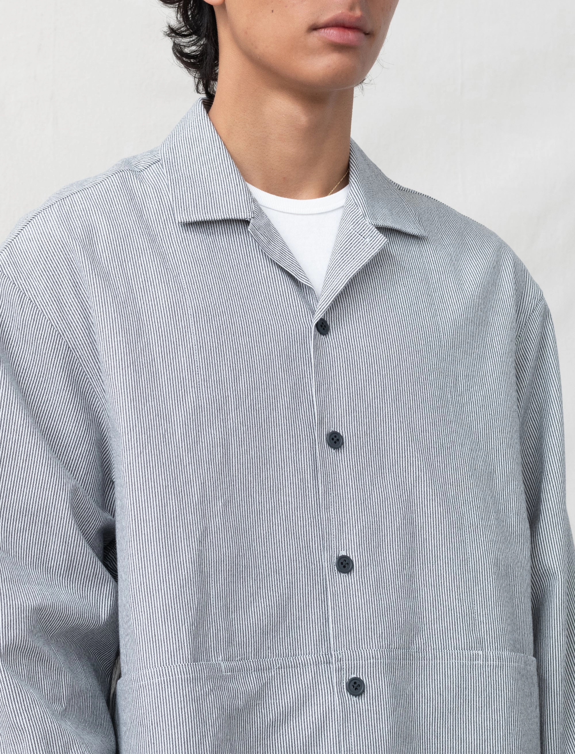 R19S5 Shop Shirt (Line Oxford) Comfy Style Durable Construction