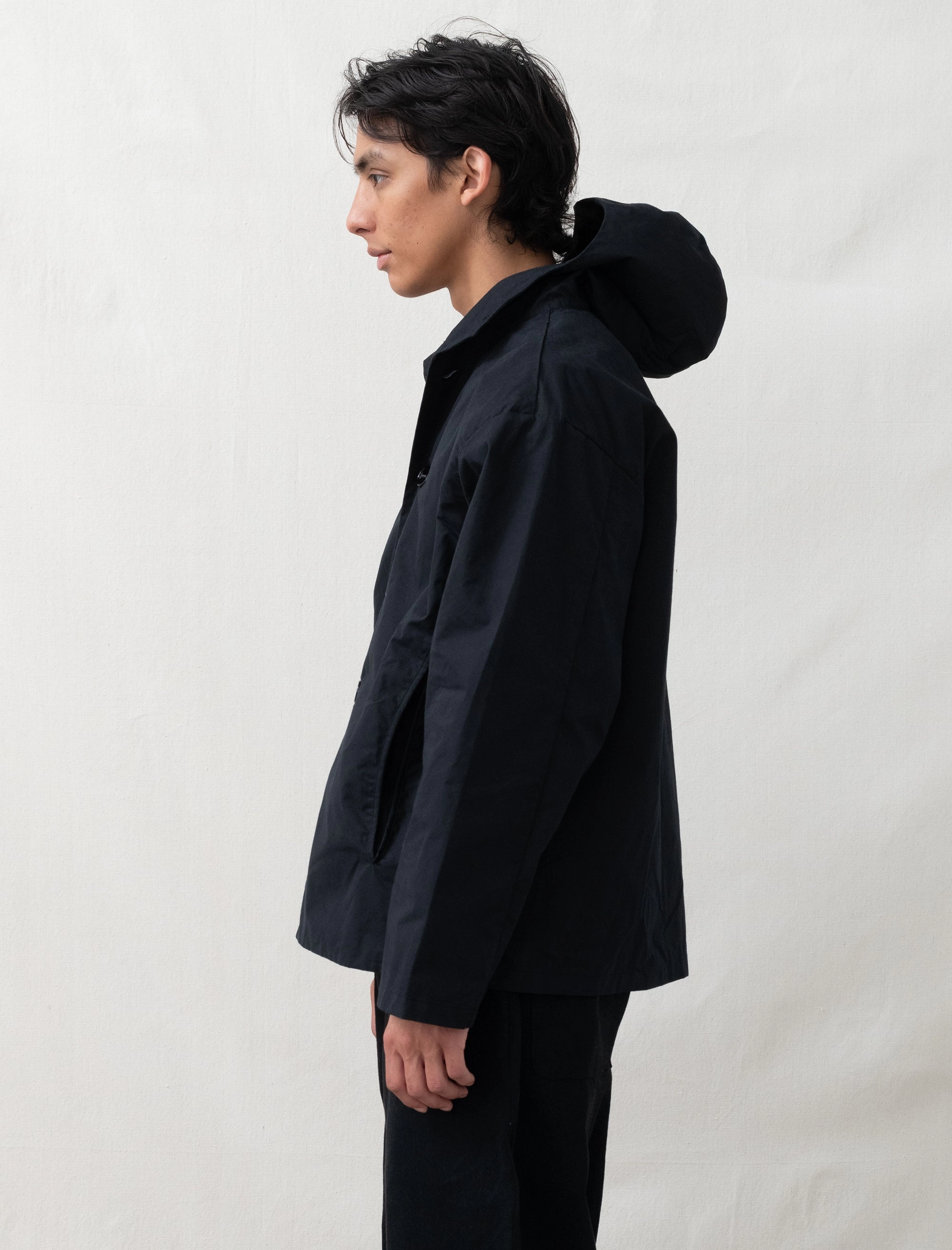 Asymmetric Hemline Layer Friendly Shape R19Y3 Gill Jacket (Black Master Shield)