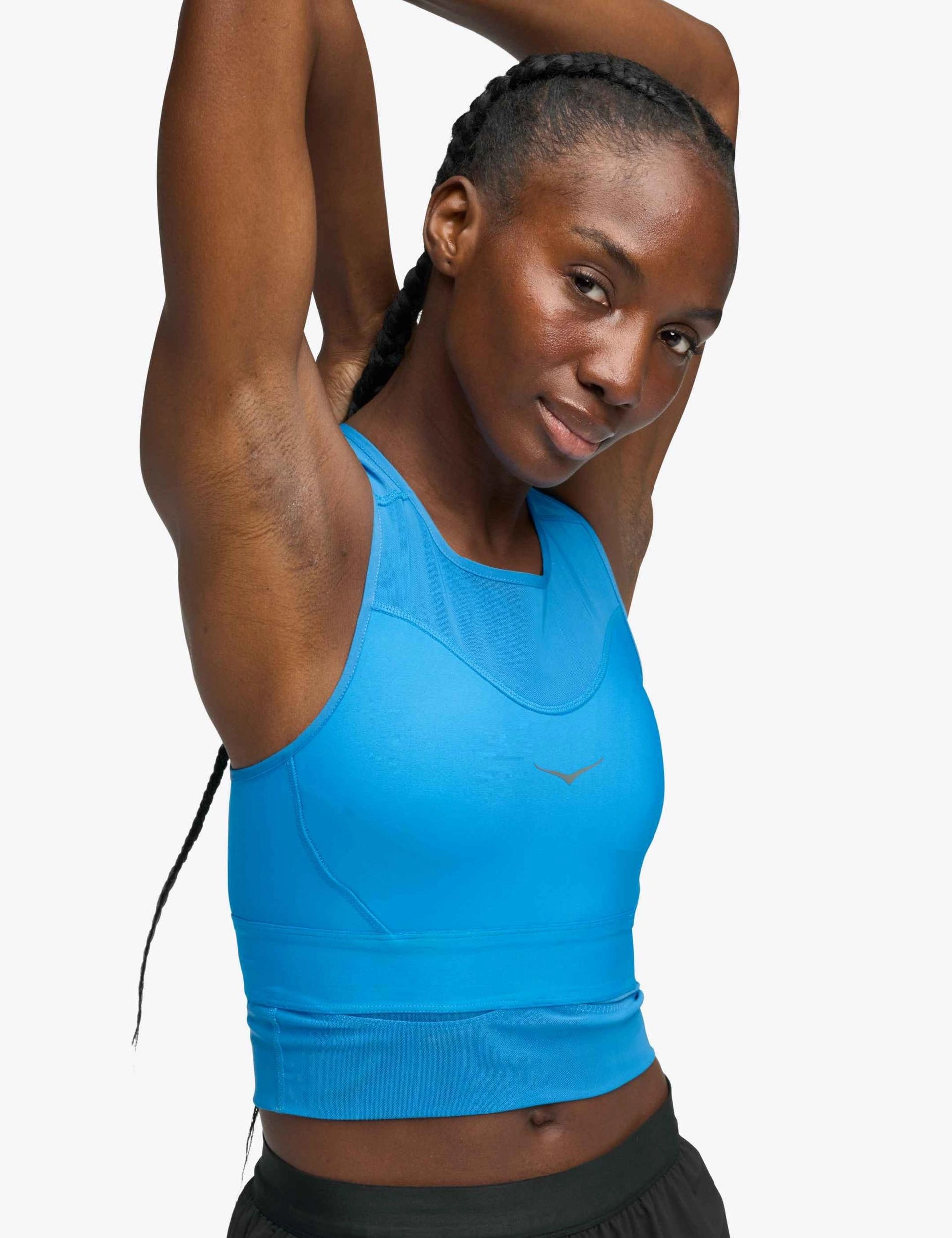 Stretchy Band Race Day Bra - Hoka Blue