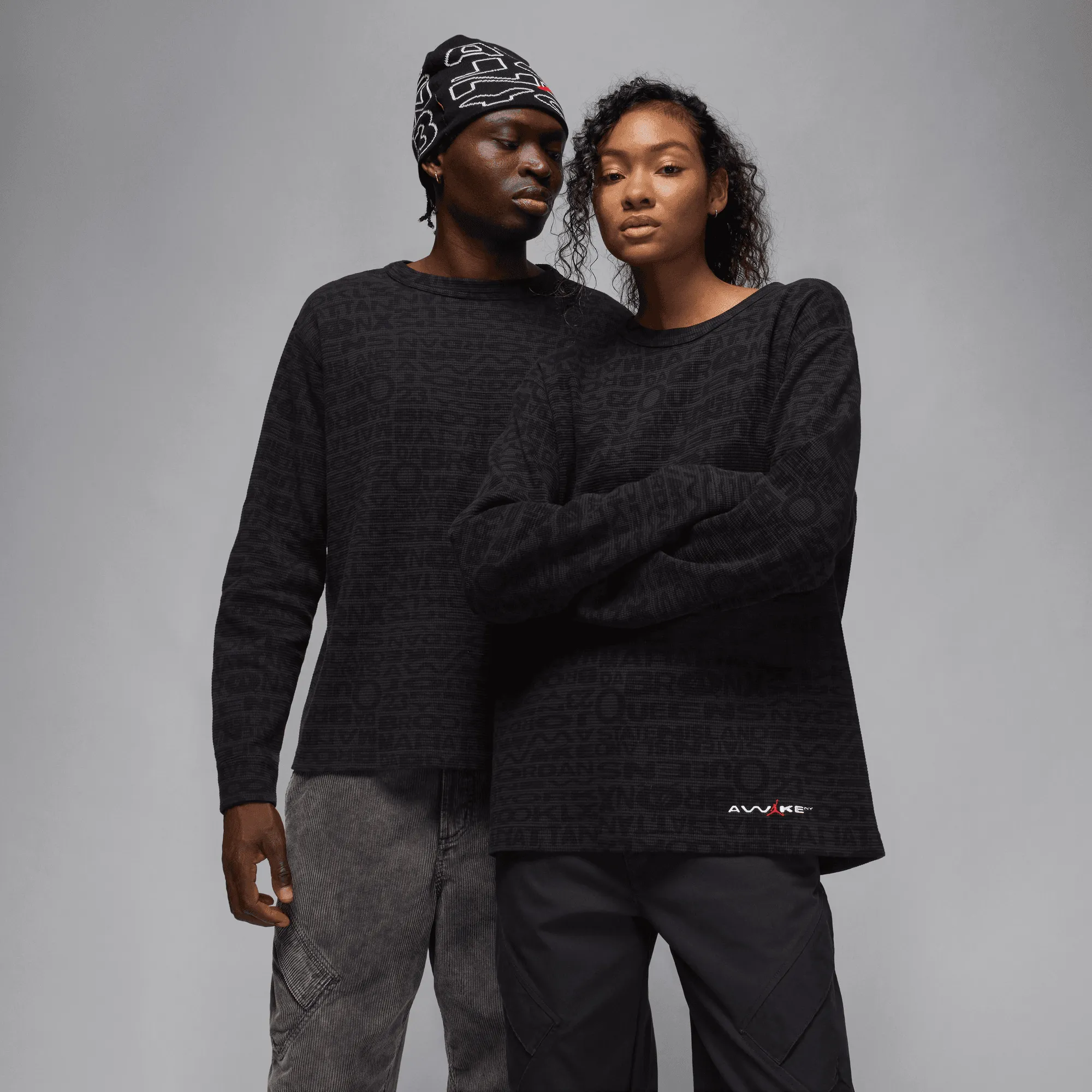 Sunset Scene AWAKE NY X JORDAN THERMAL L/S CREW "BORO" - BLACK