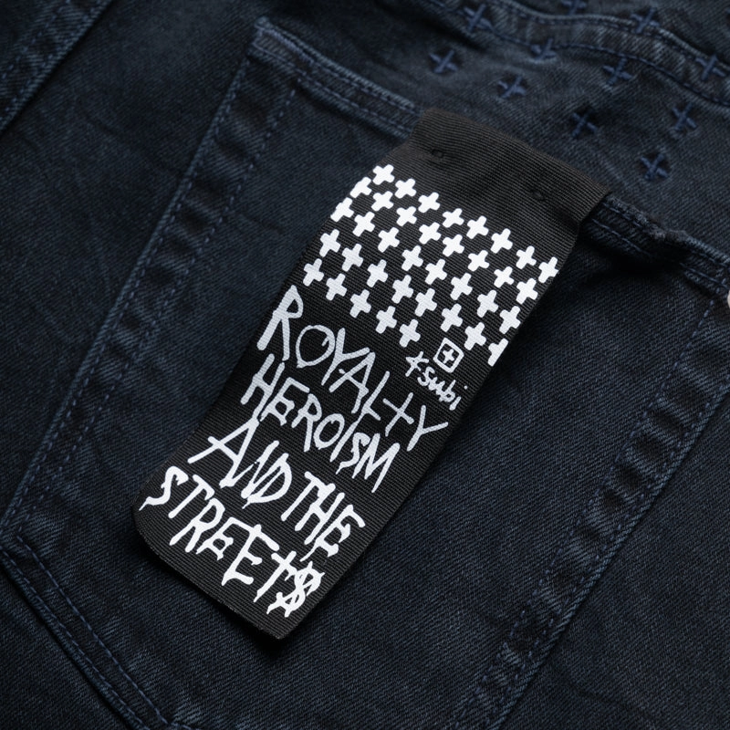 Ksubi Chitch Denim Pant - Black/Blue Spark Glow